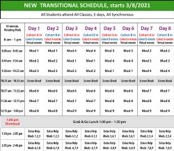 Transitional Schedule